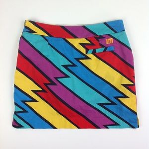 Loudmouth Ladies Sz 6 Lightning Bolt Golf Skort